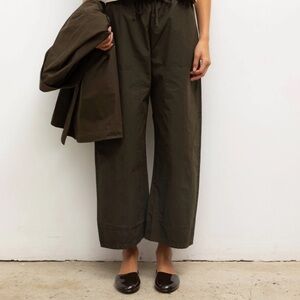 NWT Leset Kyoto Carpenter Pants Cotton Baggy Wide Leg Trousers Military Green
